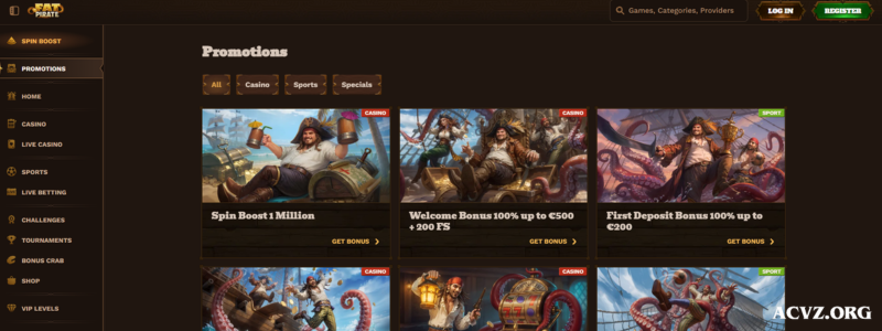 Fat Pirate casino bonus